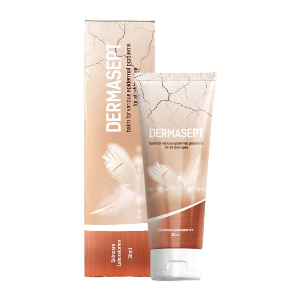 Dermasept 30 ml-es tubus és doboz, Skincare Laboratories bőrápoló balzsam felirattal
