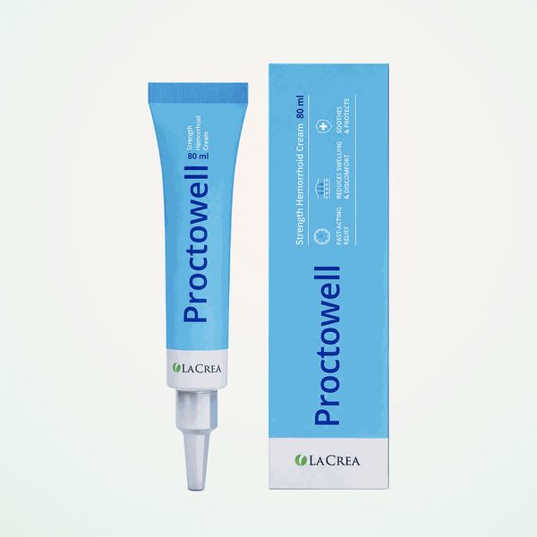 Proctowell 80 ml-es tubus hosszú applikátorral és doboza